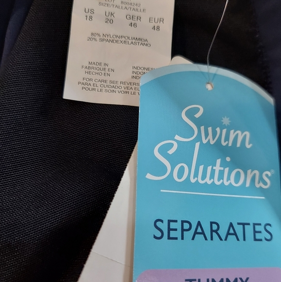 NWT Swim Solutions Tummy Control Bottoms Size 18 - Picture 4 of 7